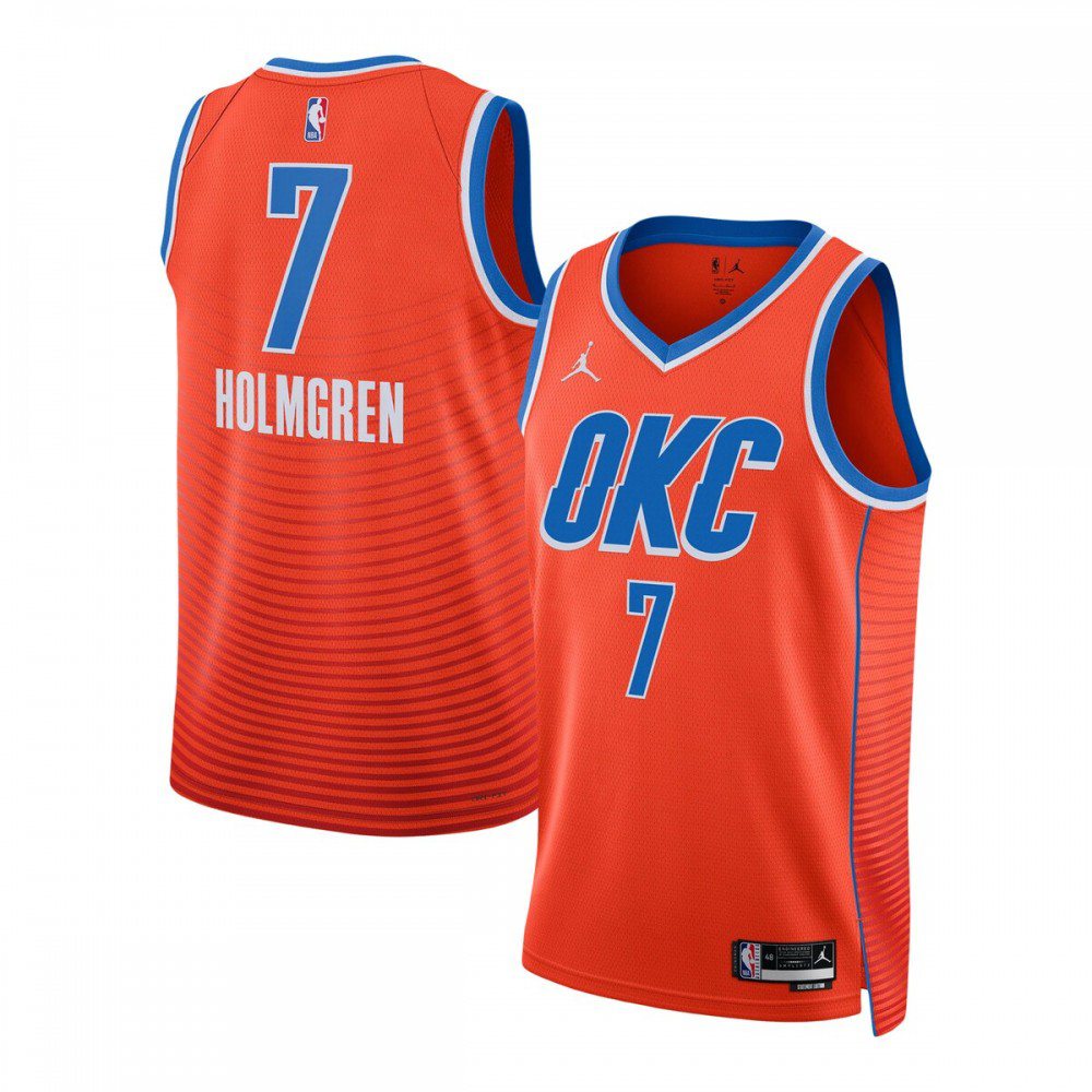 Chet Holmgren Oklahoma City Thunder Jordan Brand Unisex Swingman Jersey - Statement Edition - Orange-Pro Kit Vault | Brand New 26/27 Sports Jerseys
